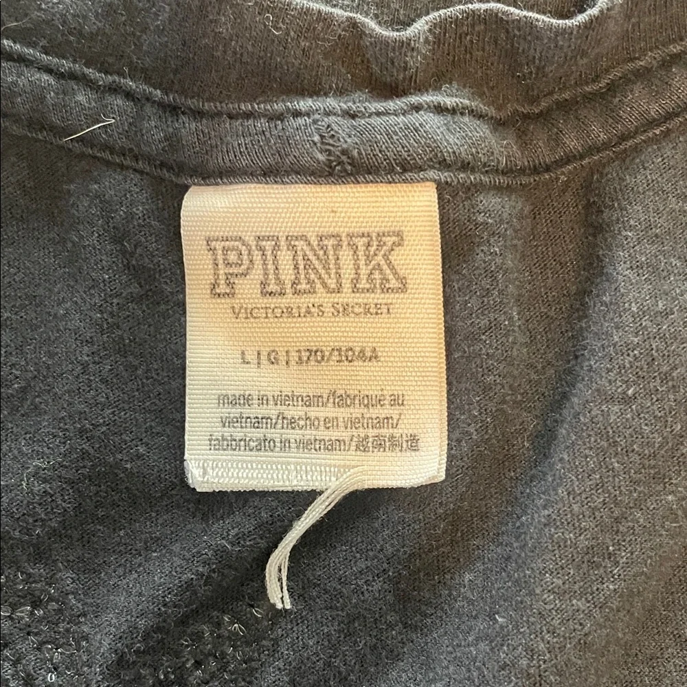 PINK Victoria's Secret Black Tank Top. Small pinhole. - Picture 7 of 7